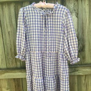 Nanette Lepore purple checkered dress